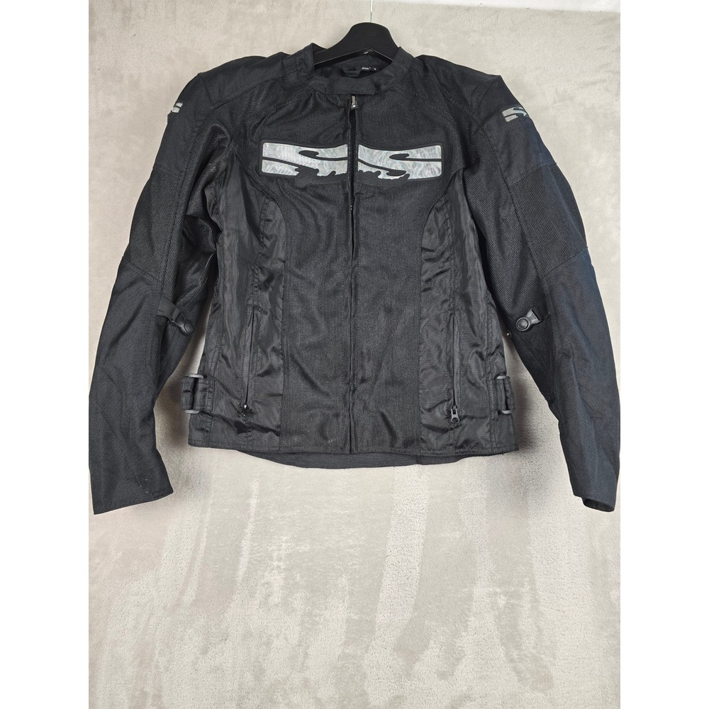 Speed and Strength Motorcycle Jacket Women Small Black‎ Padded Moto Biker